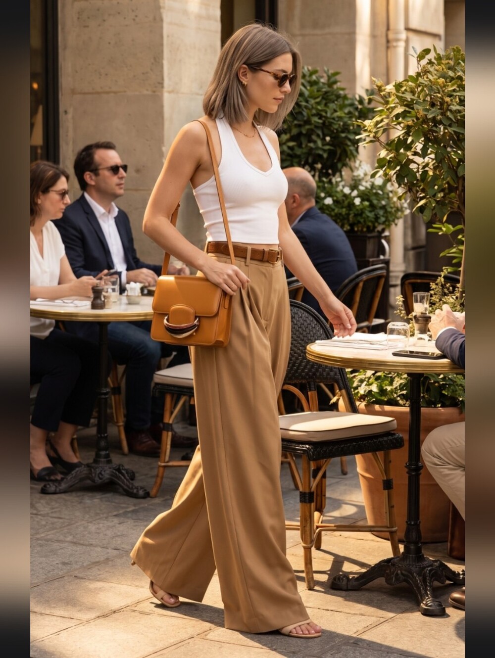 Chloé Kattie Leather Crossbody Clutch Bag Camel Brown - Picture 2 of 14